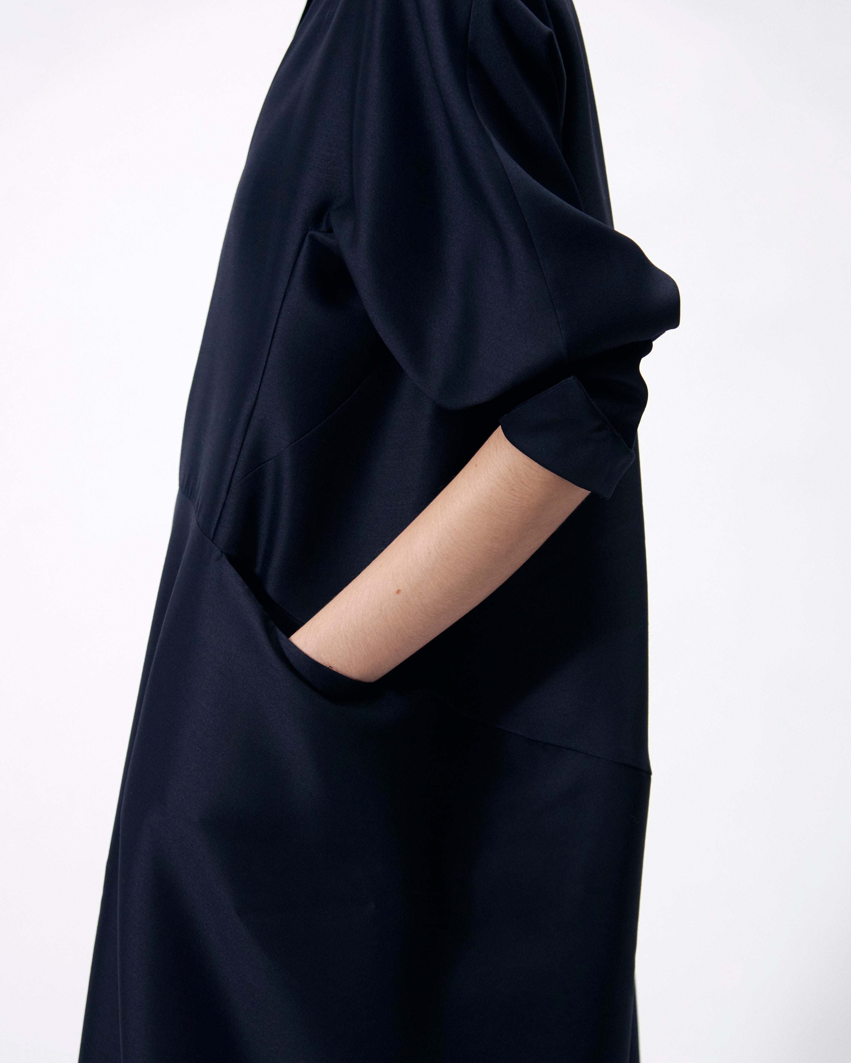 ELIANA - ROUND SHAPED SILK WOOL VOLUME DRESS