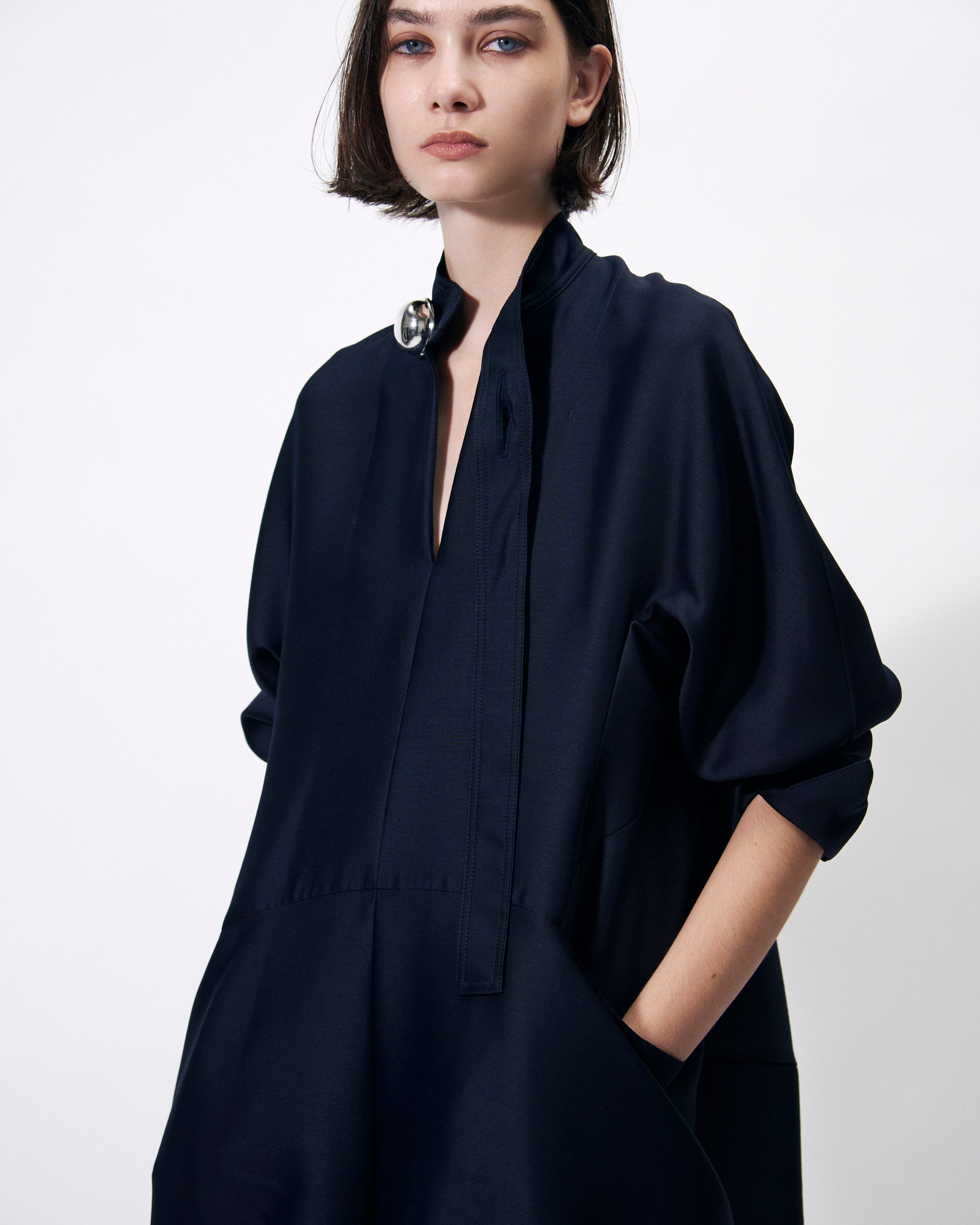 ELIANA - ROUND SHAPED SILK WOOL VOLUME DRESS