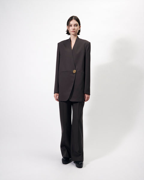 ISPARTA - WIDE SILHOUETTE WOOL TUCKED TROUSERS
