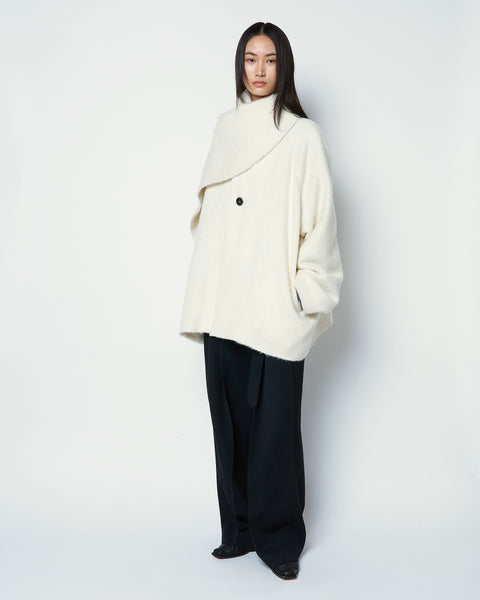 【PRE ORDER】ORISTANO - WOOL ALPACA SCARF DETAIL JACKET