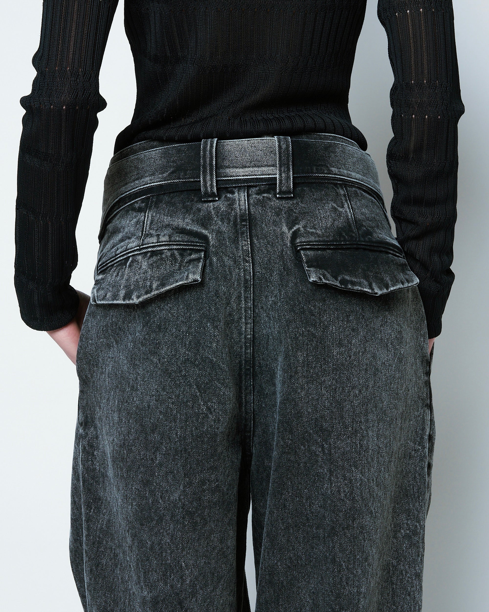 【COMING SOON】ODETTE - DENIM BELTED PANTS