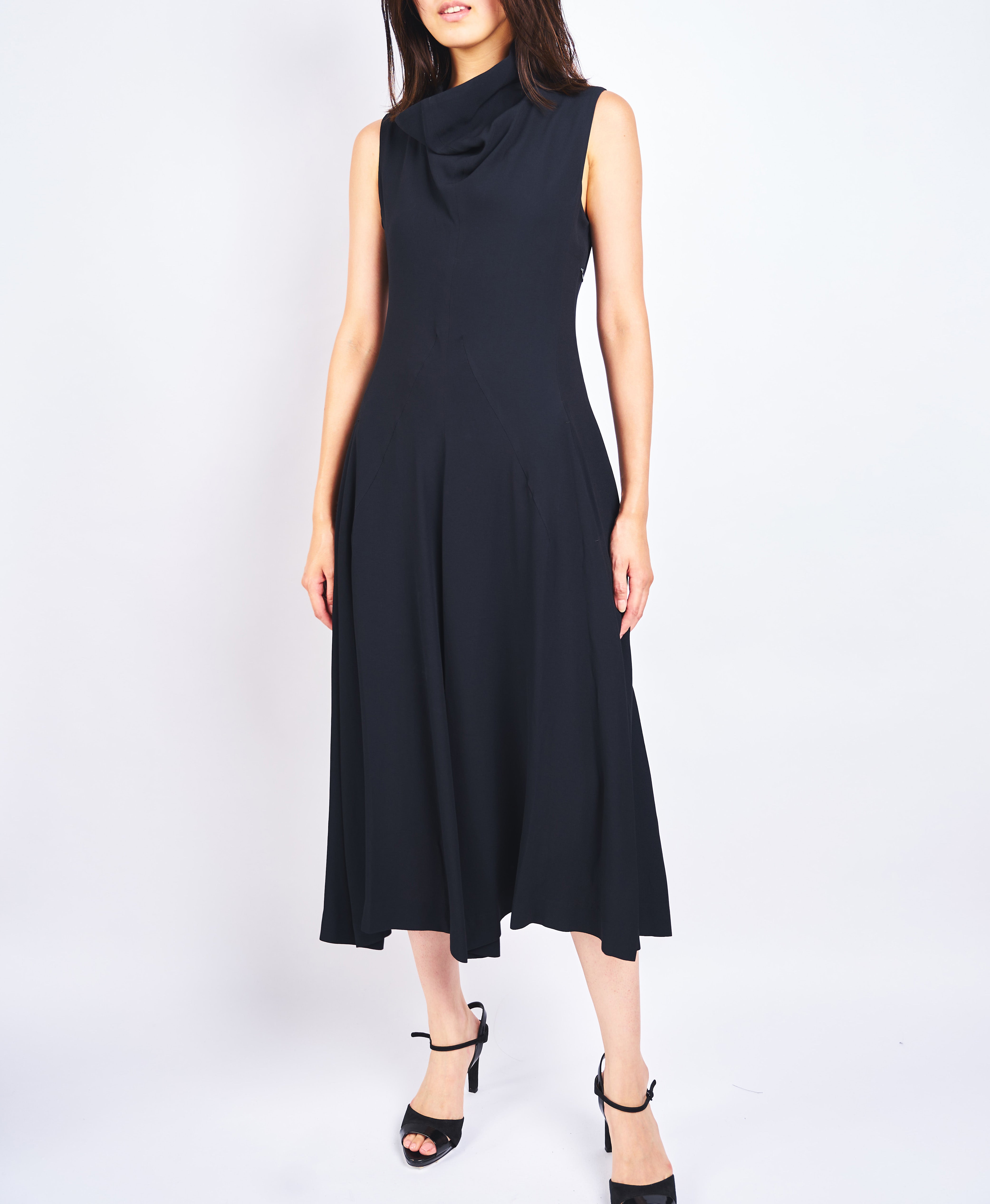 AILEEN - VISCOSE ACETATE OFF SHOULDER DRESS