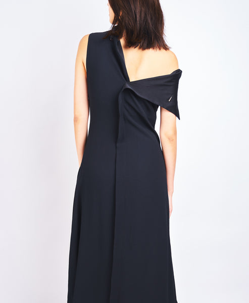AILEEN - VISCOSE ACETATE OFF SHOULDER DRESS