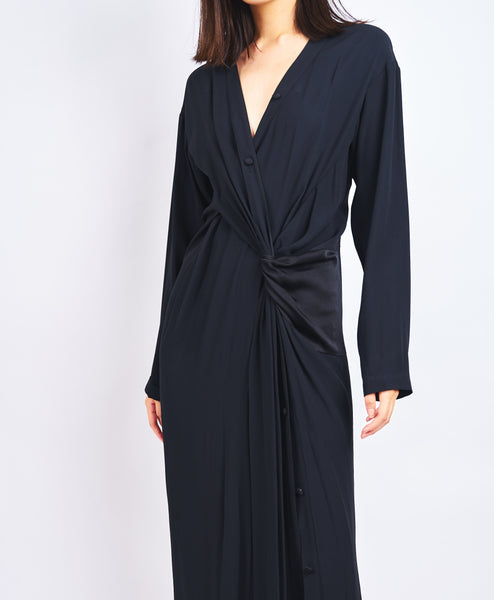 FATHIA - TWISTED WEIST LONG SLEEVE DRESS