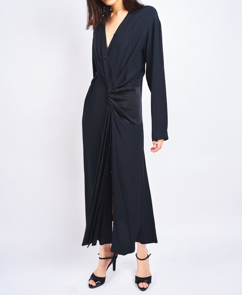 FATHIA - TWISTED WEIST LONG SLEEVE DRESS