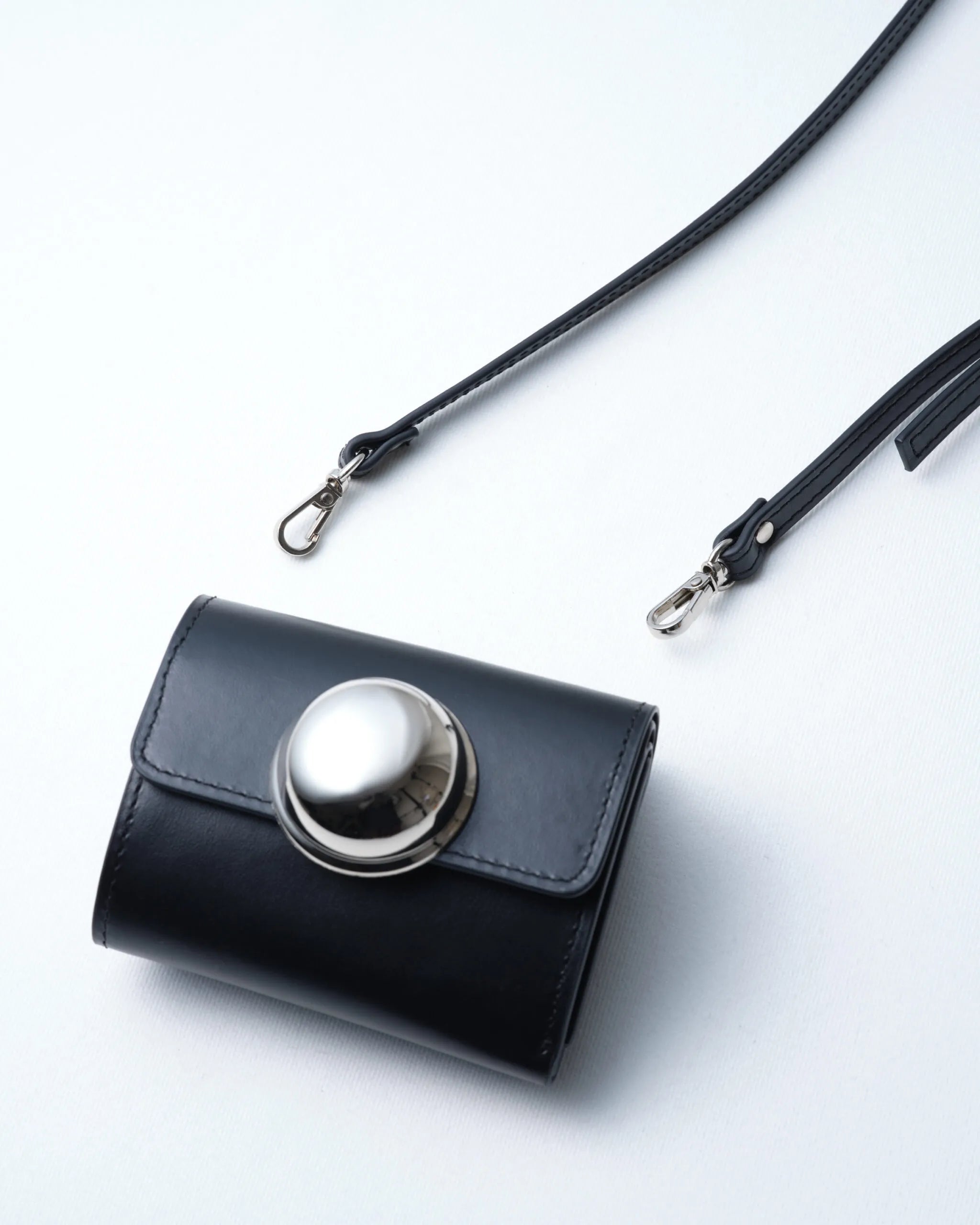 CUPOLA  - SPHERE BUTTON LEATHER WALLET