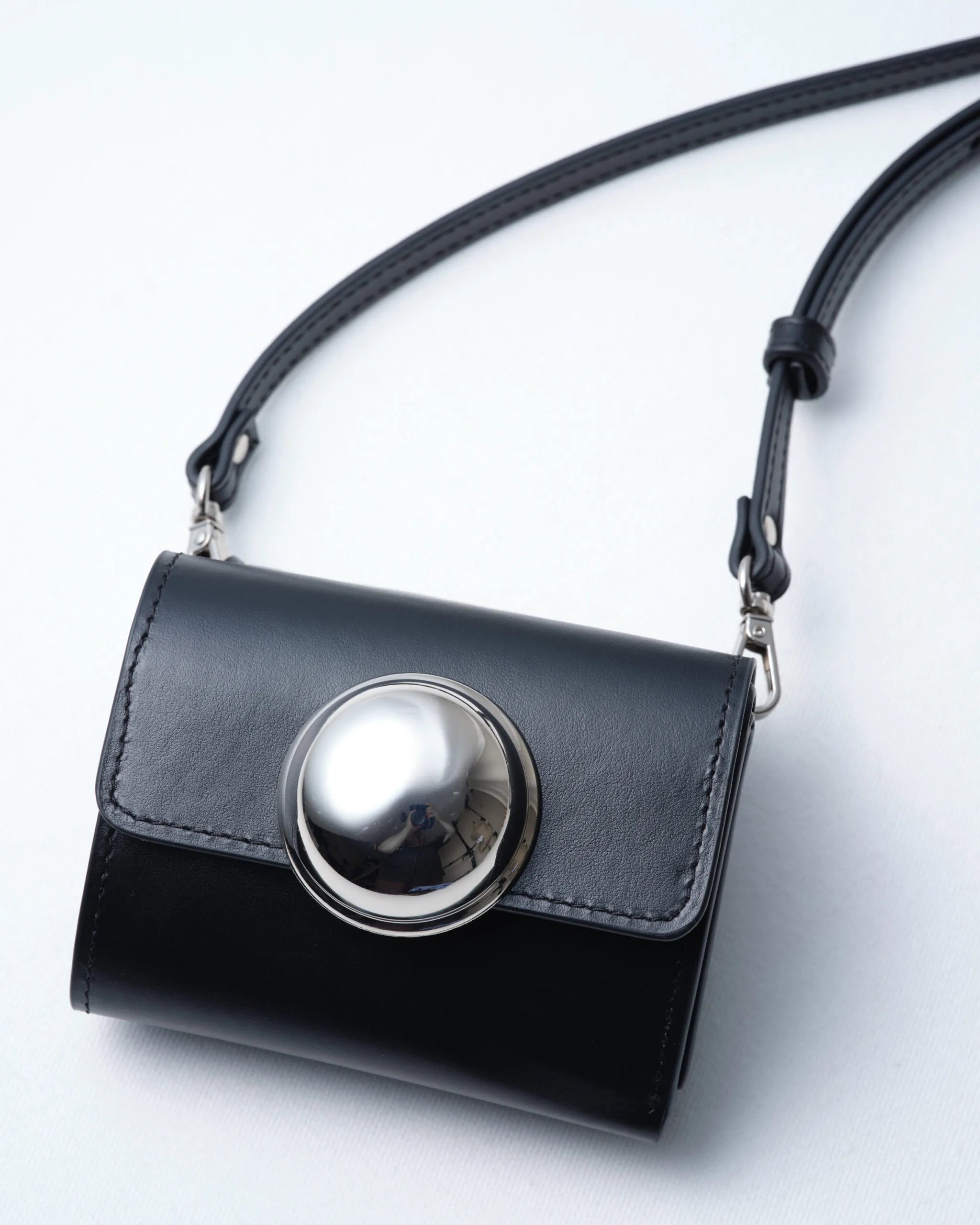 CUPOLA  - SPHERE BUTTON LEATHER WALLET