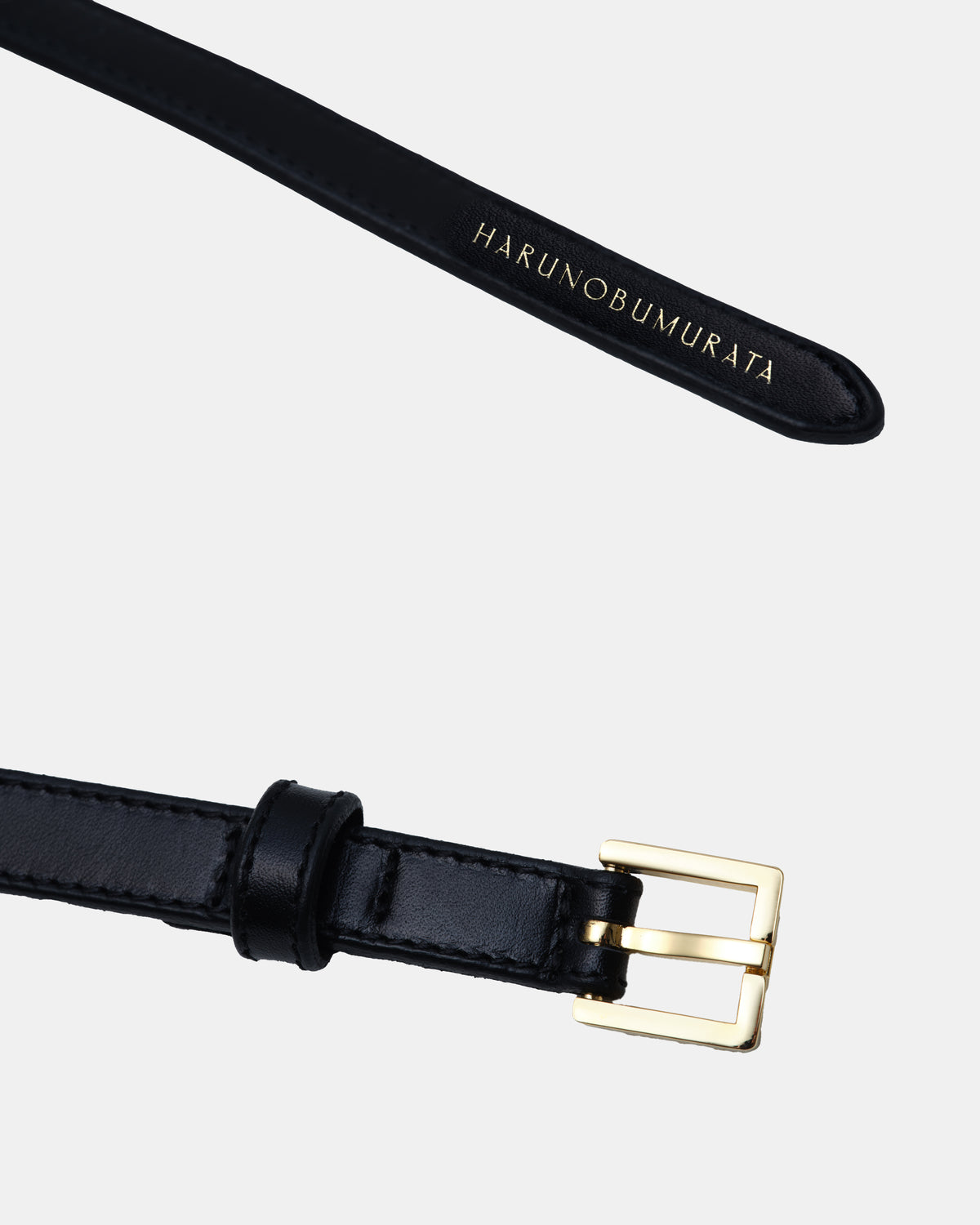 ESSENTIAL BELT - SQUARE BUCKLE LEATHER BELT – HARUNOBUMURATA