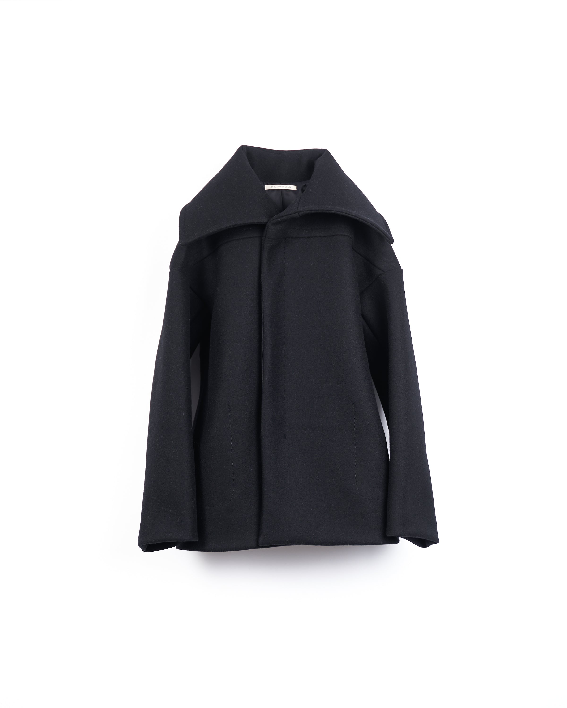 IANNA - BIG COLLAR HEAVY MELTON SHORT COAT