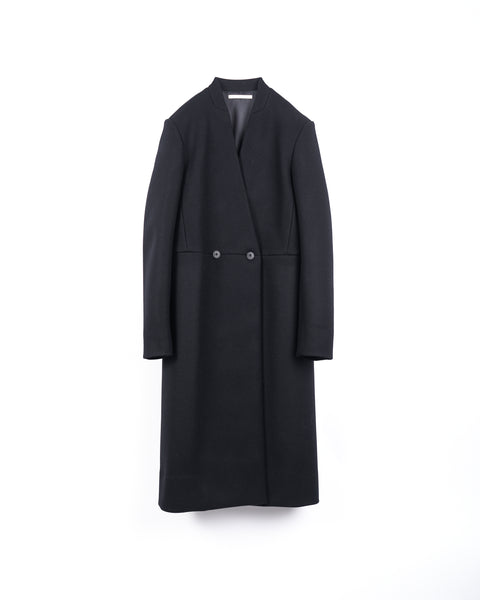 IRIA - COLLARLESS MELTON TAILORED COAT