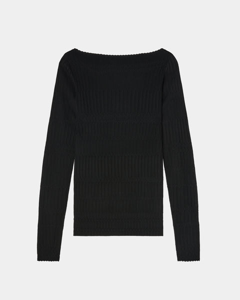 ORLA - FINE LACE PATTERN KNIT TOP