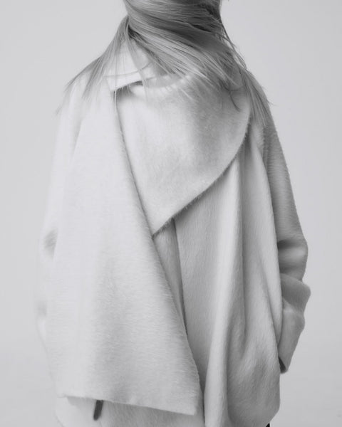 【PRE ORDER】ORISTANO - WOOL ALPACA SCARF DETAIL JACKET