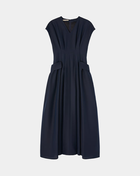 OASIS - POCKET DETAIL V NECK DRESS