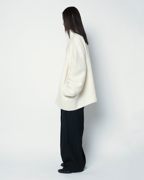 【PRE ORDER】ORISTANO - WOOL ALPACA SCARF DETAIL JACKET