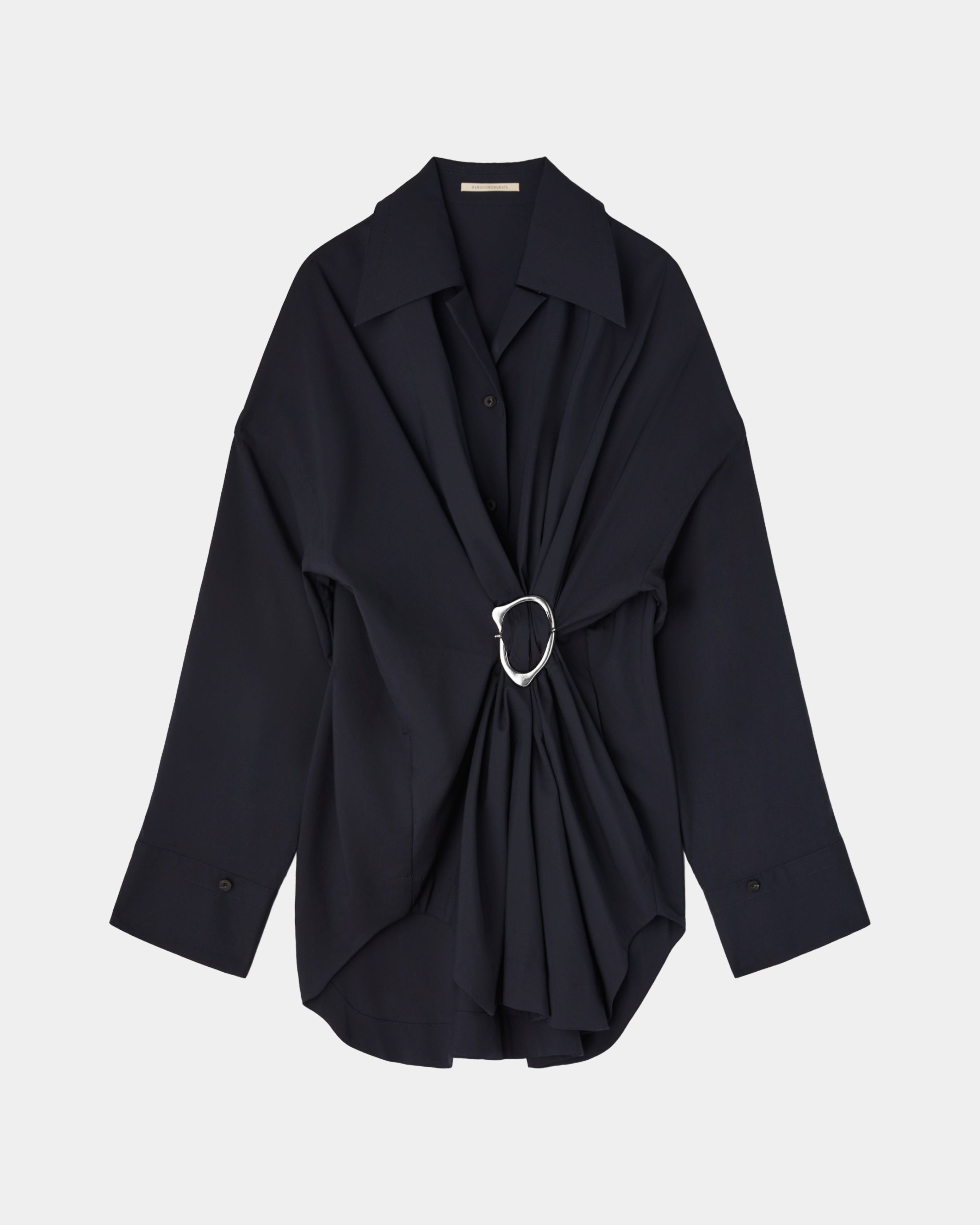 【COMING SOON】MARIALUISA - WOOL GATHERED SHIRT WITH BUCKLE