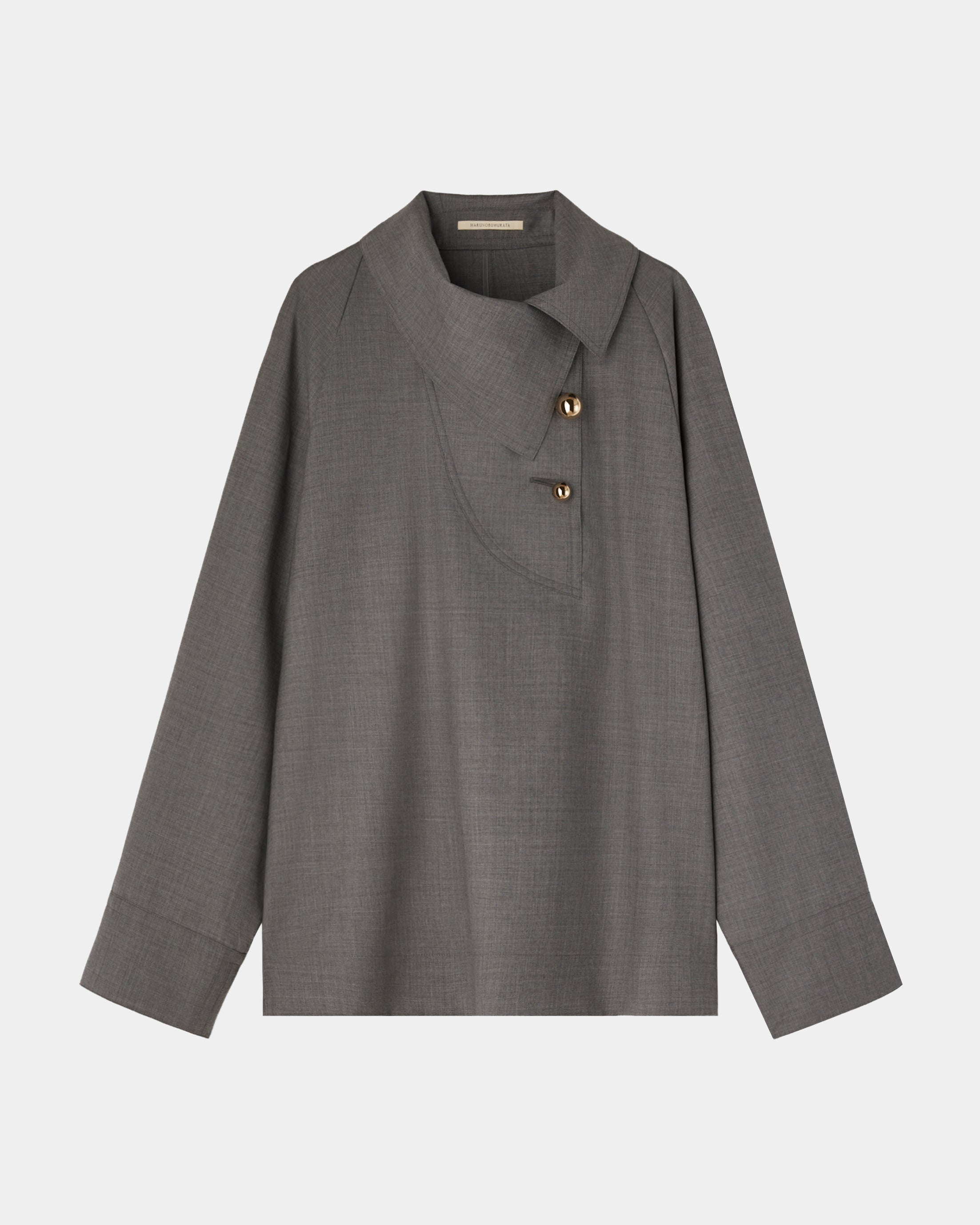 【COMING SOON】OVELIA - 2WAY WOOL BLOUSE WITH BUTTONS