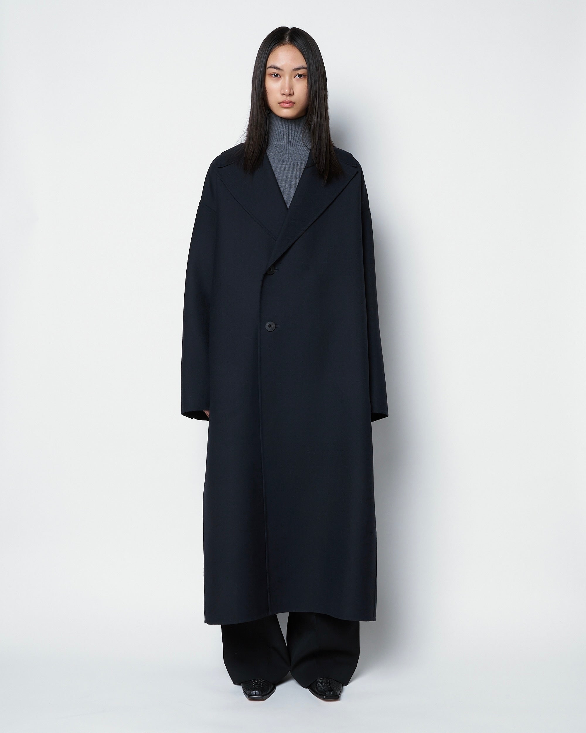OLIVET - DOUBLE FACE MINIMAL WOOL COAT