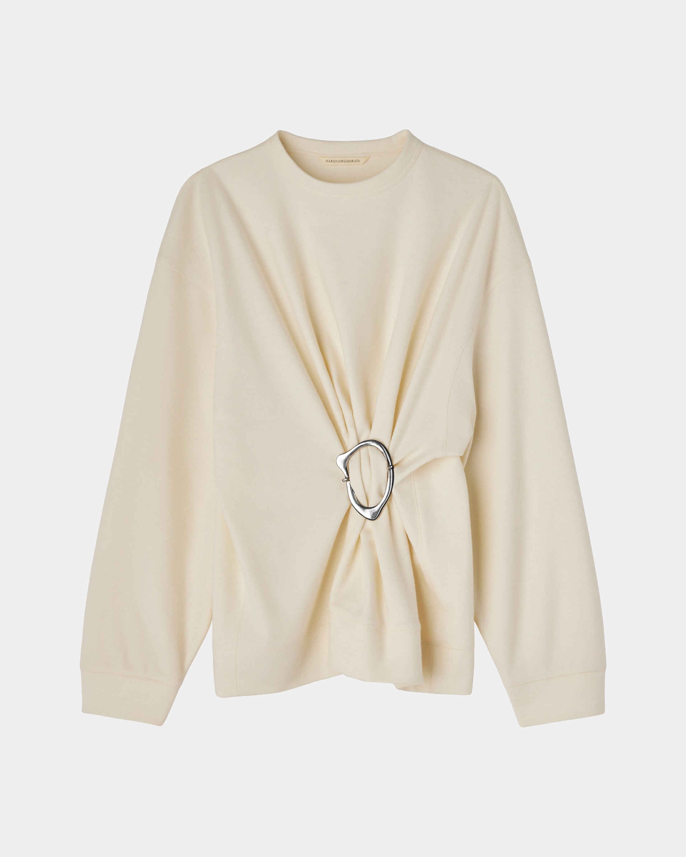 OATH - VIRGIN WOOL GATHERED SWEATER WITH BUCKLE
