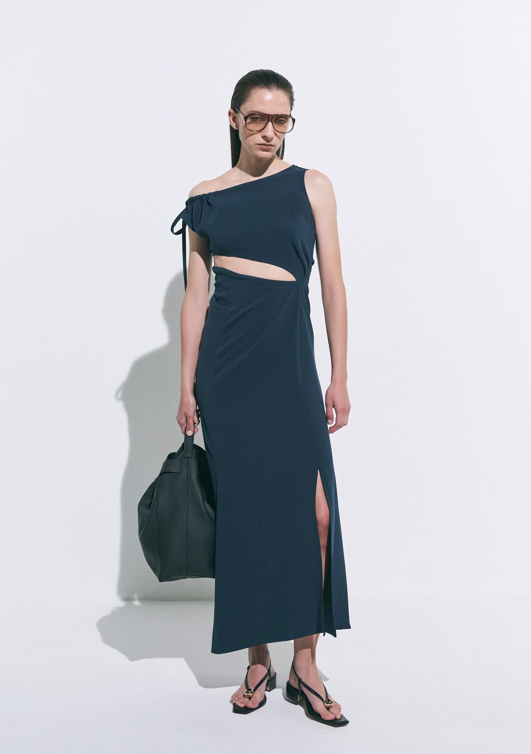 【PRE ORDER】PENELOPE - ASYMMETRIC CUT-OUT JERSEY DRESS