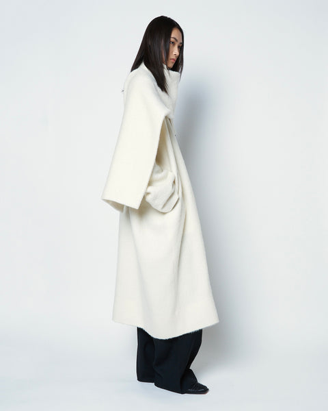 【PRE ORDER】OLIVIER - WOOL ALPACA SCARF DETAIL COAT