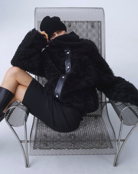 【PRE ORDER】ODELIA - WOOL MOHAIR COLLAR JACKET