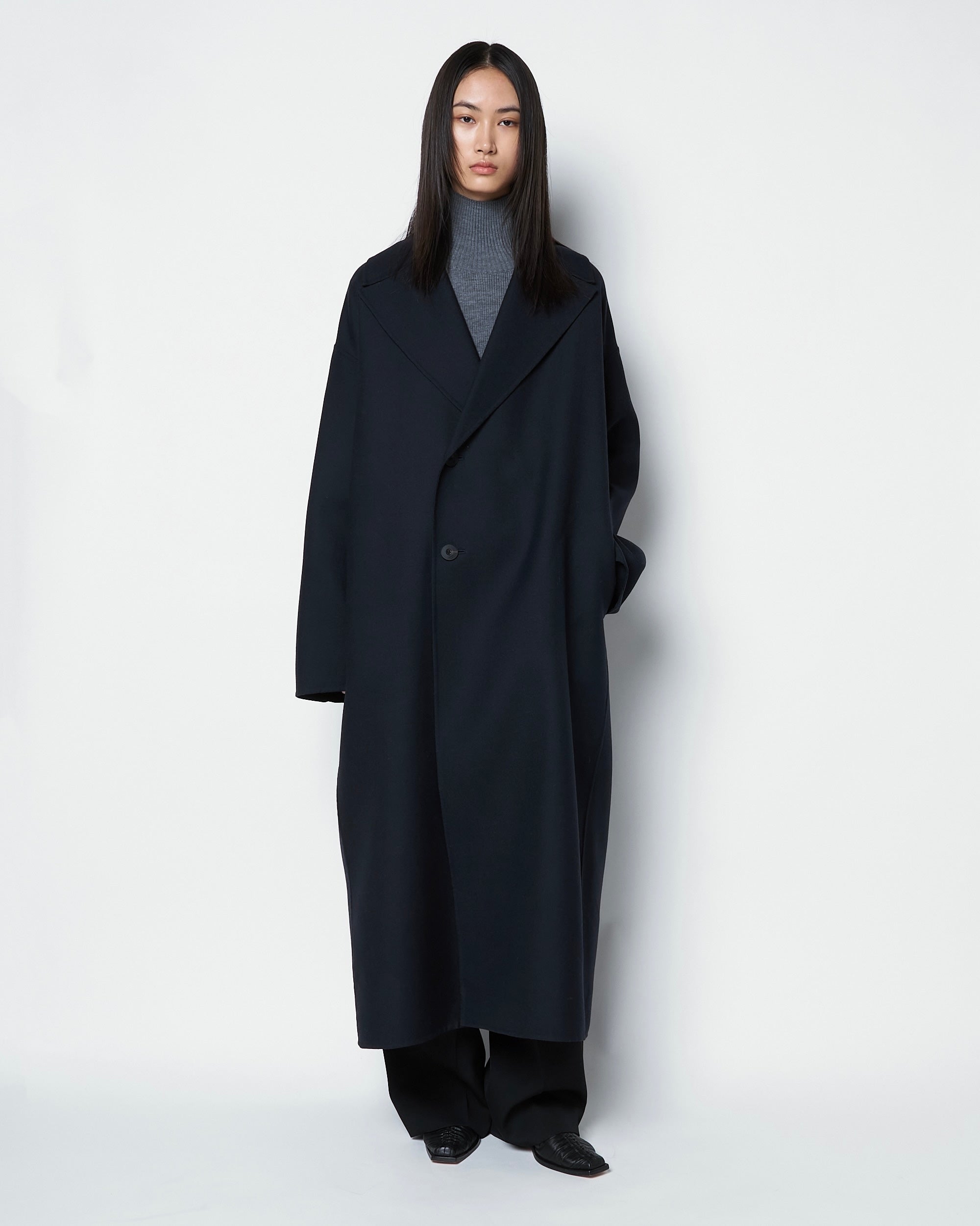 OLIVET - DOUBLE FACE MINIMAL WOOL COAT