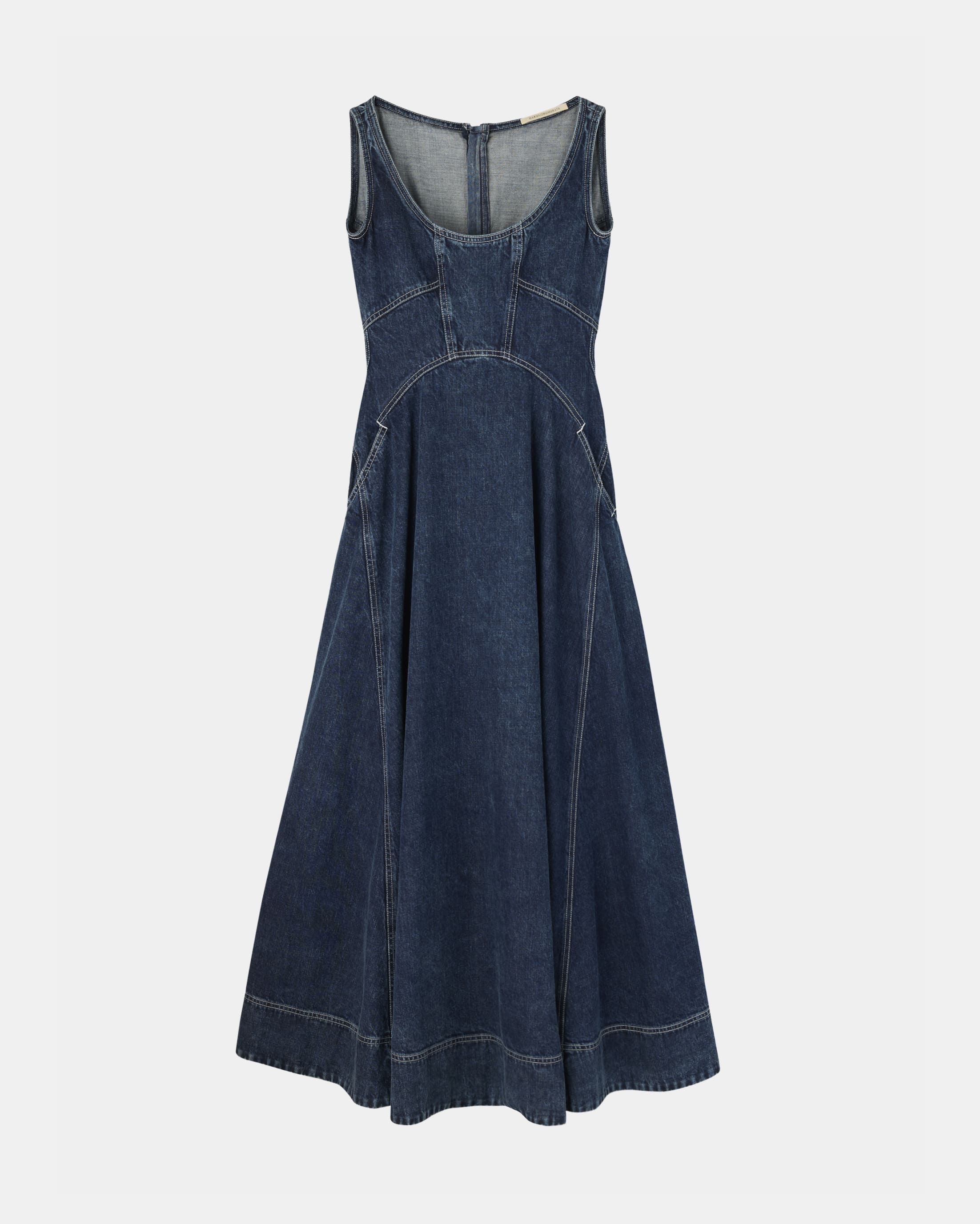 NALEEN - ROUND NECK DENIM DRESS（SOLD OUT）