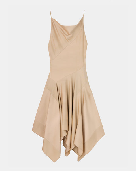 【PRE ORDER】NOCTIS - ASYMMETRY STRAP NYLON SILK DRESS