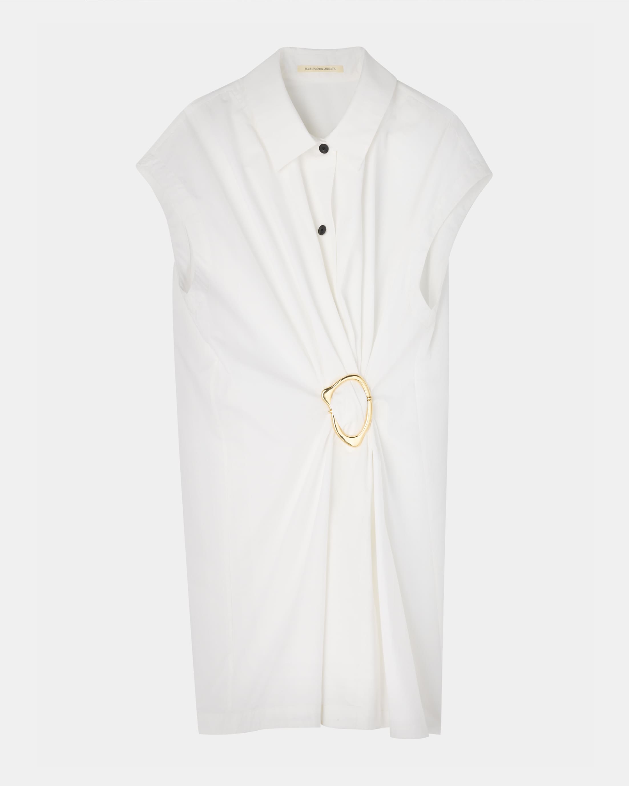 NOA - COTTON GATHERED TOP WITH BUCKLE