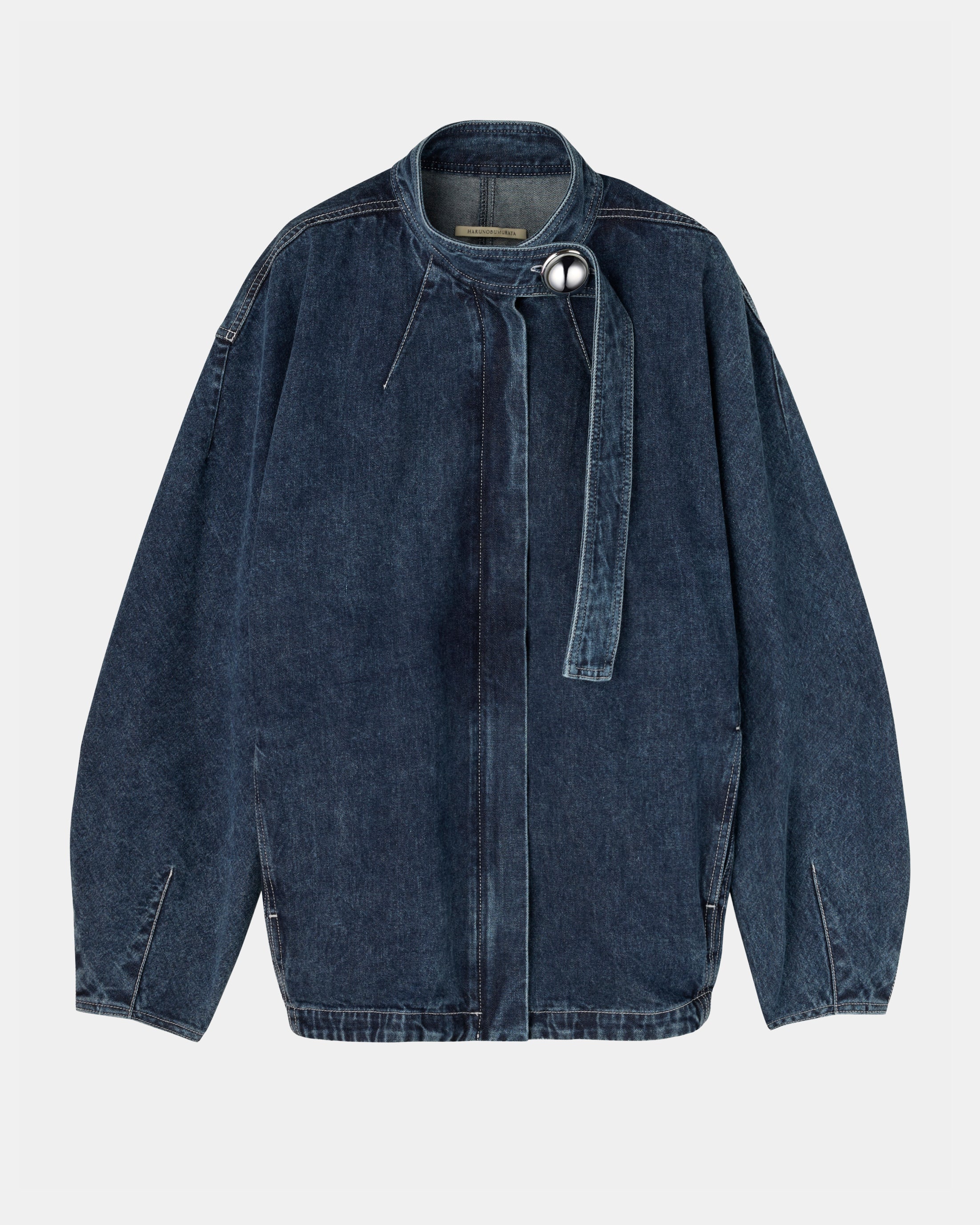 【PRE ORDER】IVANA - ROUND SHAPED ZIP UP DENIM BLOUSON