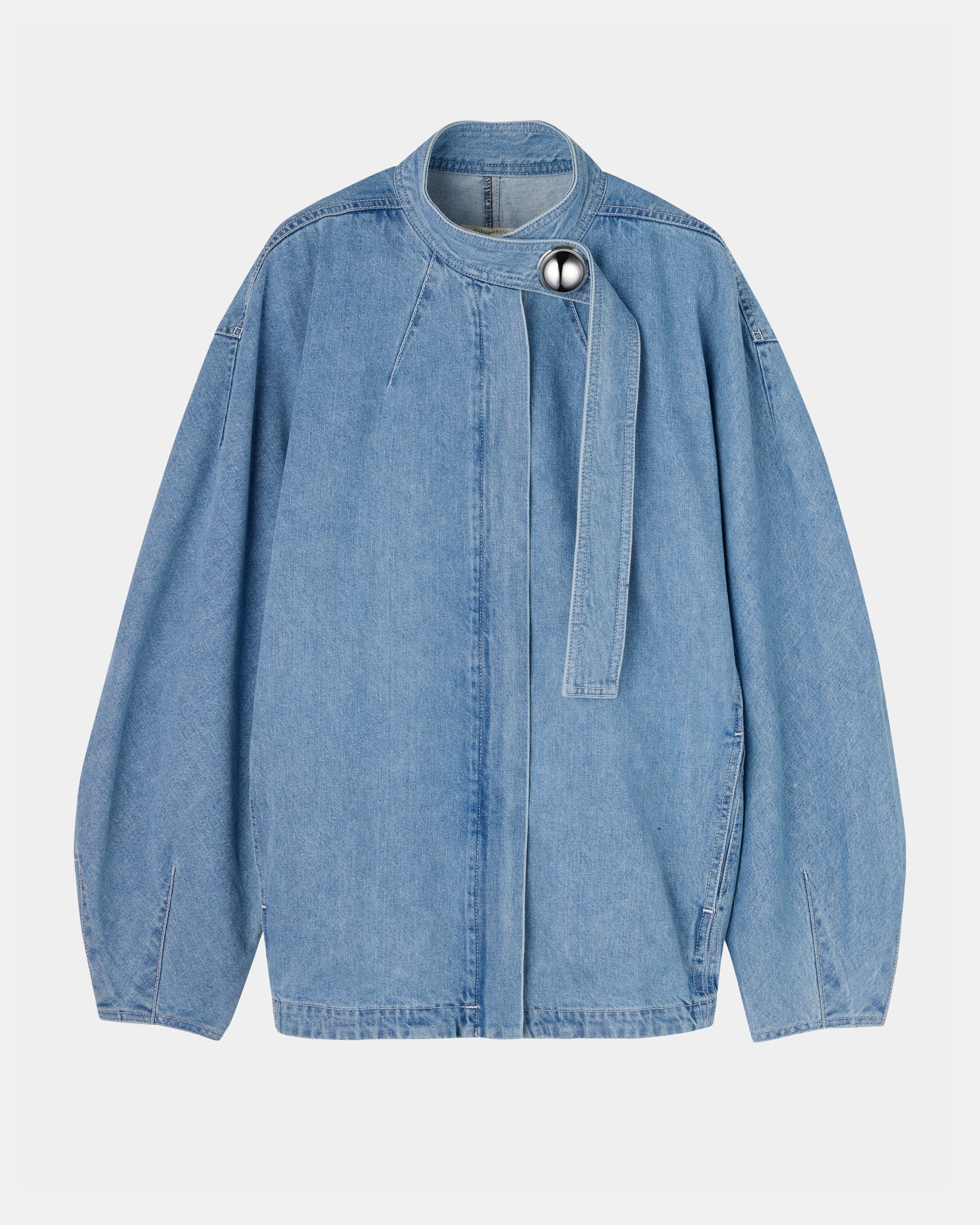 【PRE ORDER】IVANA - ROUND SHAPED ZIP UP DENIM BLOUSON
