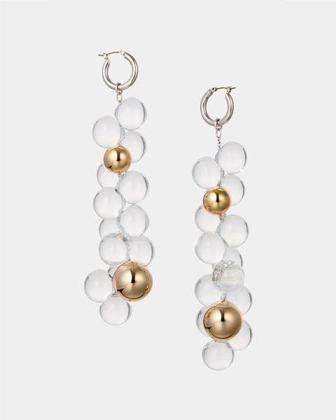 NIZZA EARRINGS - CRYSTAL GOLD EARRINGS