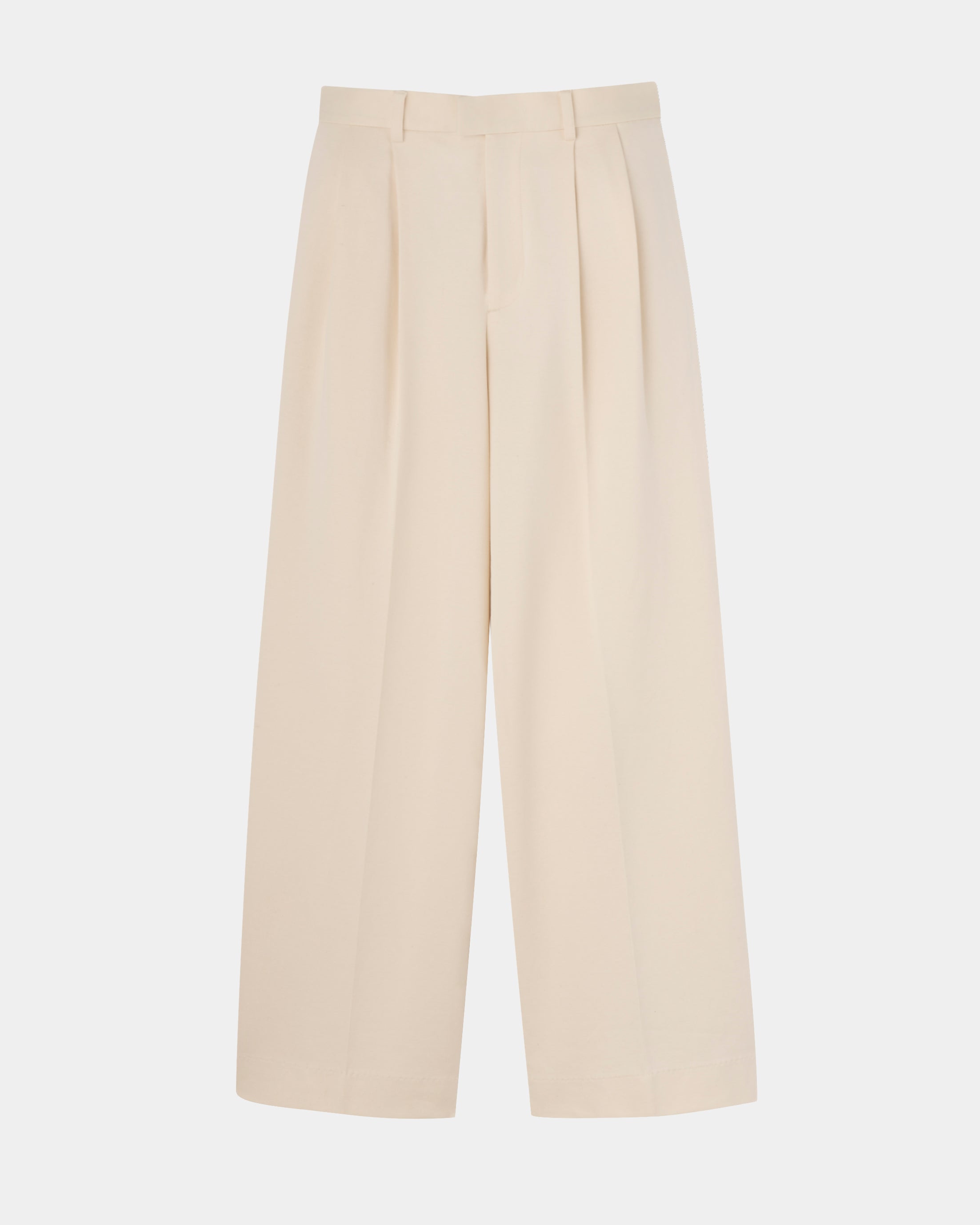 ISPARTA - WIDE SILHOUETTE JERSEY TUCKED TROUSERS