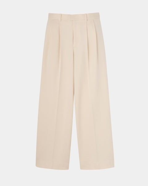 ISPARTA - WIDE SILHOUETTE JERSEY TUCKED TROUSERS