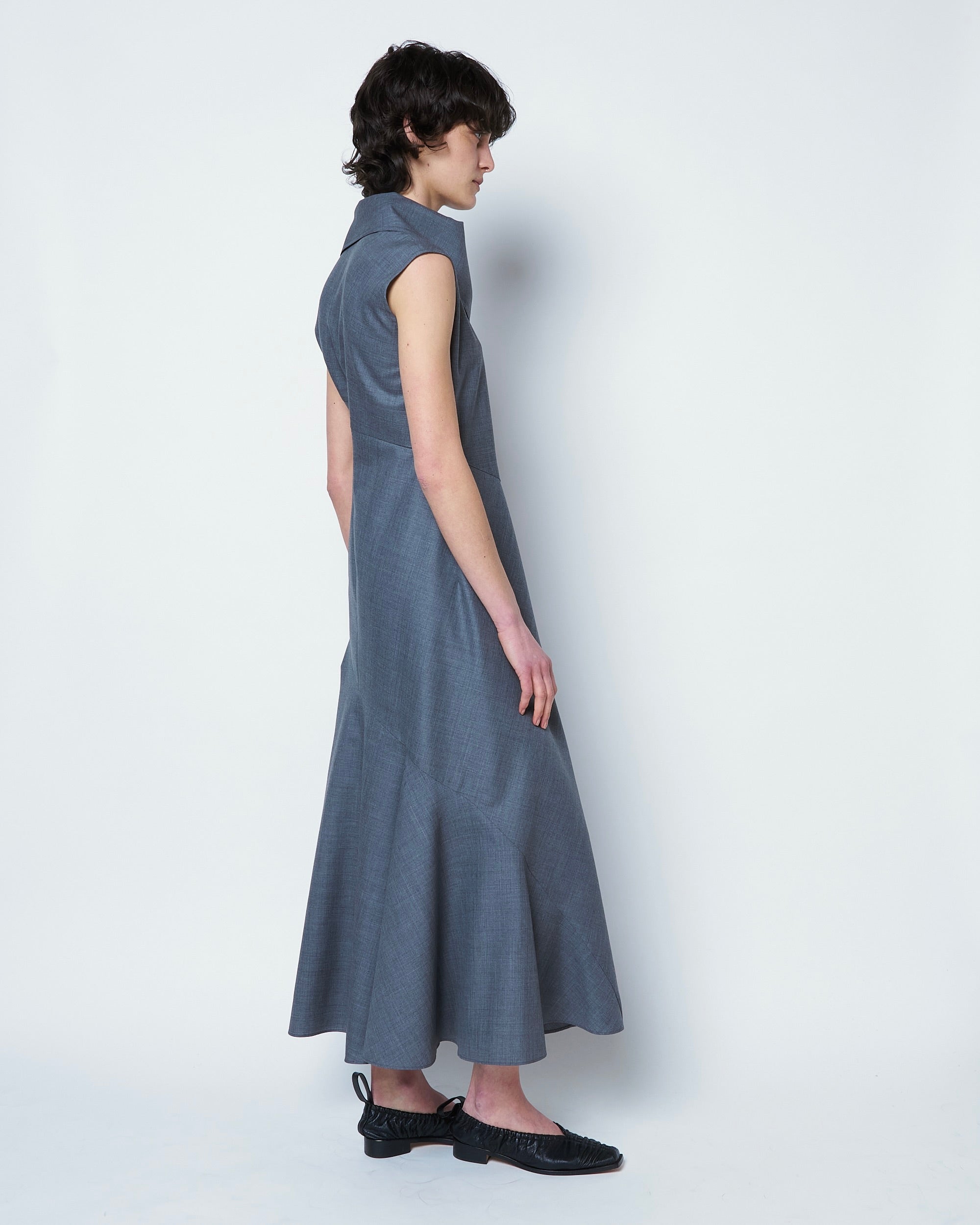 【COMING SOON】OTHILIA - WOOL DRESS WITH BUTTONS