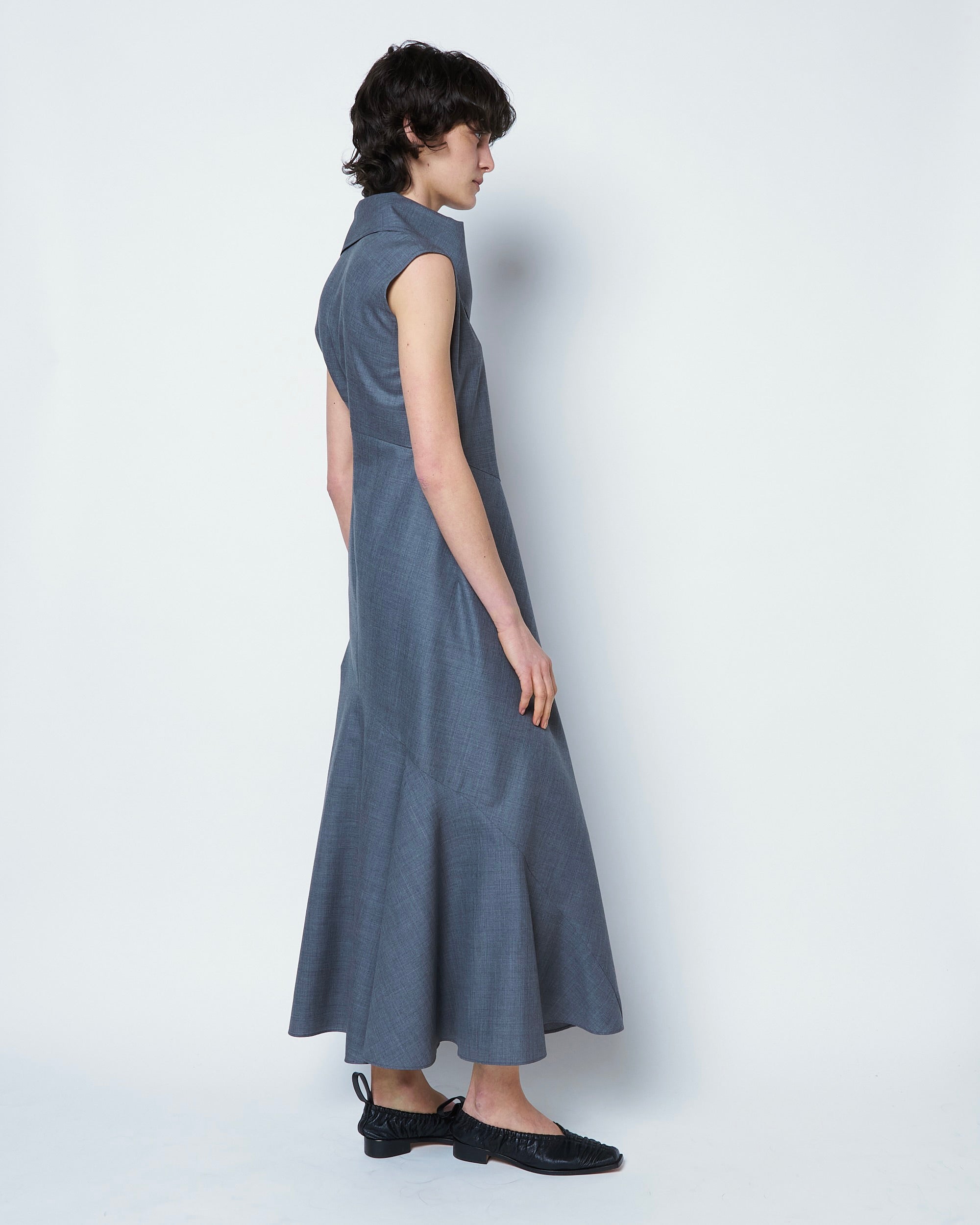 OTHILIA - SCARF DETAIL DRESS WITH BUTTONS