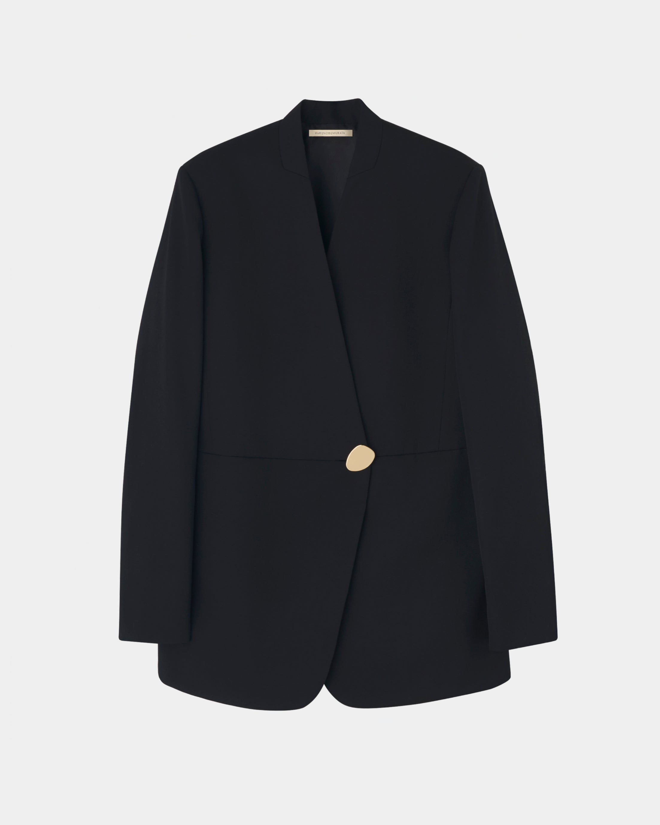 HARU - COLLARLESS SUMMER WOOL TAILORED BLAZER