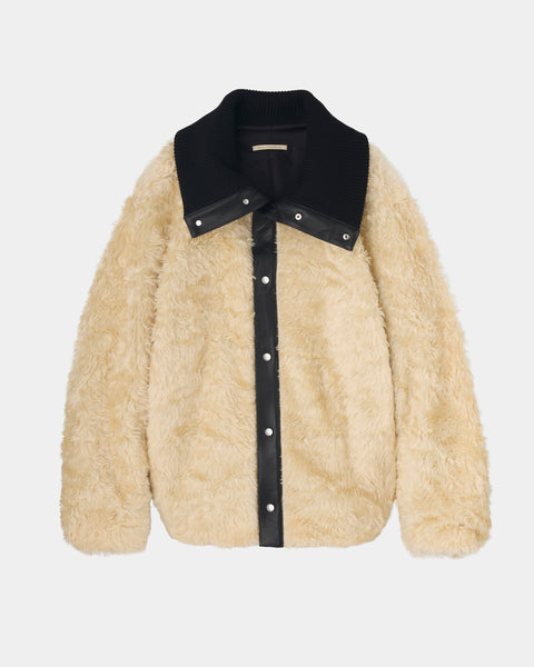 ODELIA - WOOL BOA COLLAR JACKET