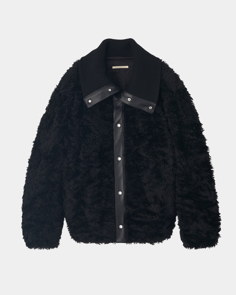 ODELIA - WOOL BOA COLLAR JACKET
