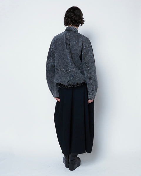 【PRE ORDER】IVANA - ZIP UP STONE WASH DENIM BLOUSON