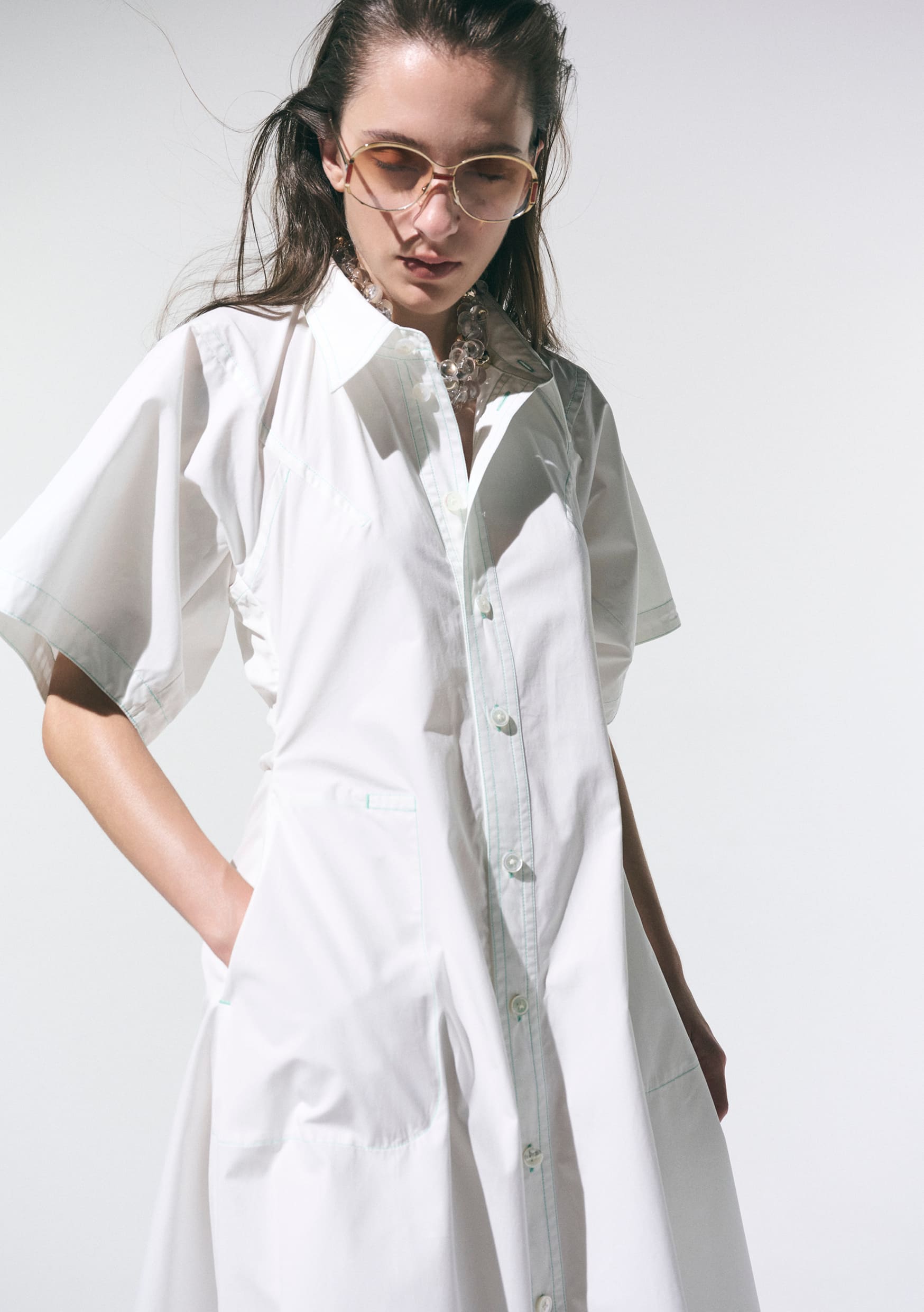 【PRE ORDER】POSY - STRUCTURED COTTON SHIRT DRESS