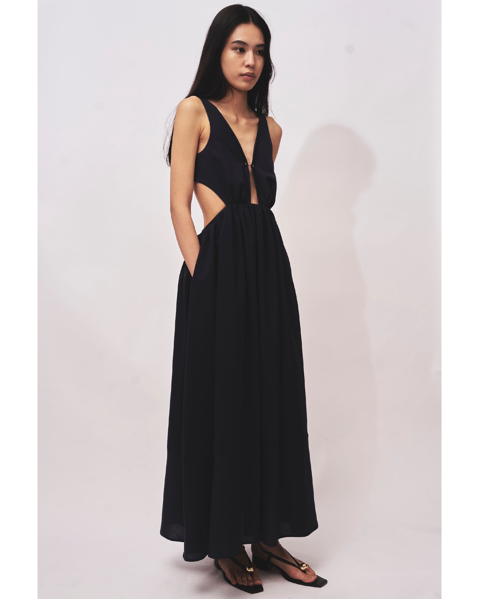 HAZEL - OPEN BACK GATHERED DRESS