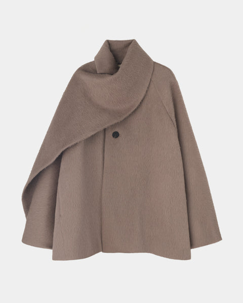 ORISTANO - WOOL ALPACA SCARF DETAIL JACKET