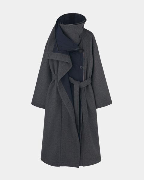 ORELIA - DOUBLE LAYERED VIRGIN WOOL COAT