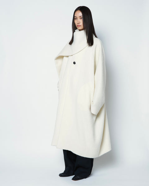 【PRE ORDER】OLIVIER - WOOL ALPACA SCARF DETAIL COAT
