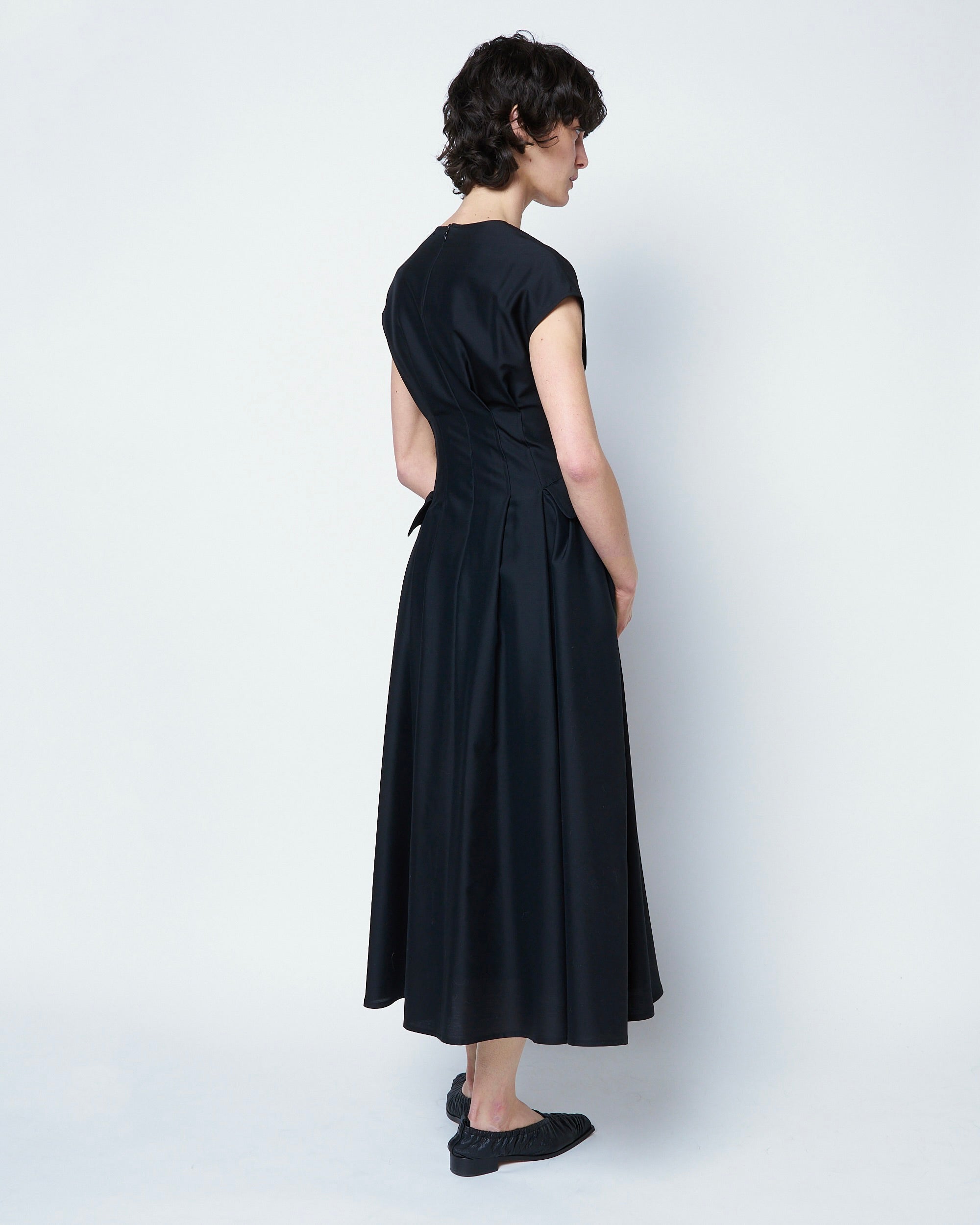OASIS - POCKET DETAIL V NECK DRESS