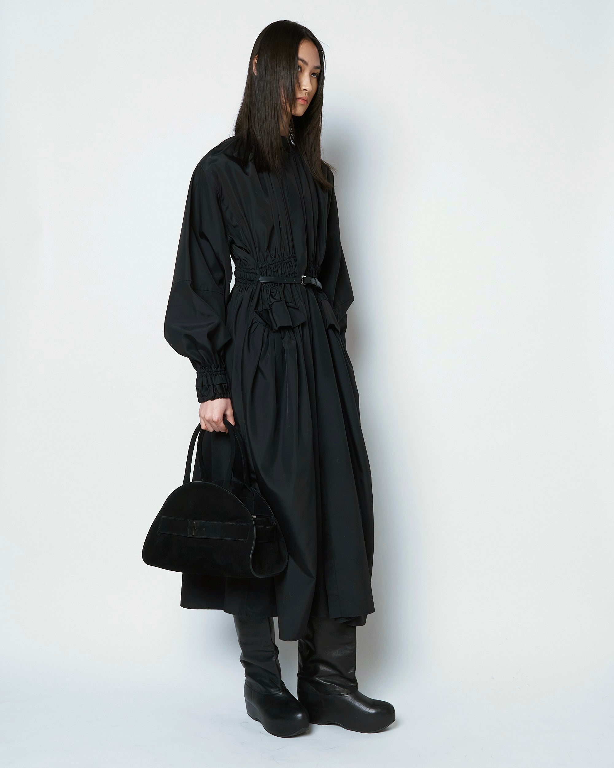 【COMING SOON】ORFEO - BELTED GATHERED SILK DRESS