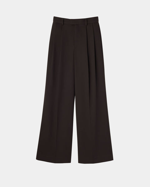 【PRE ORDER】ISPARTA - WIDE SILHOUETTE SUMMER WOOL TUCKED TROUSERS