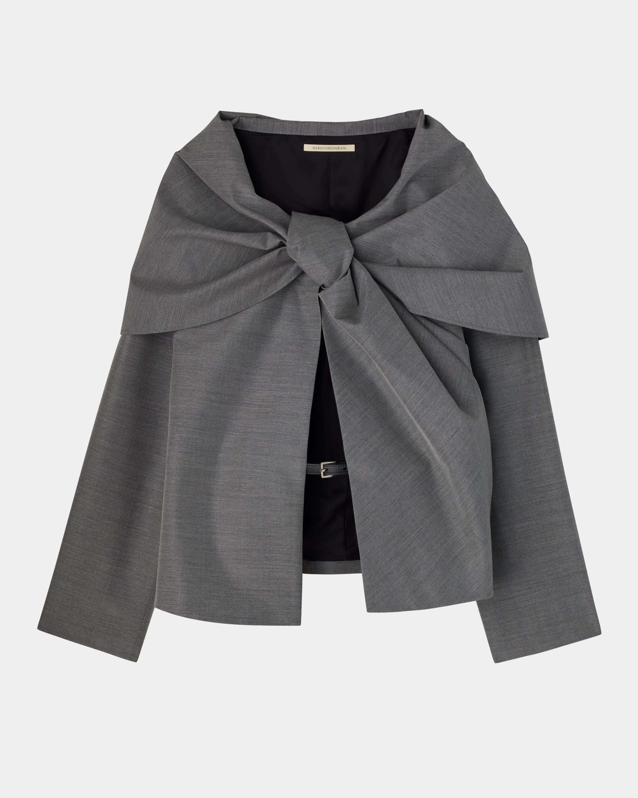 【PRE ORDER】PERLA - FRONT TWIST BELTED SILK JACKET