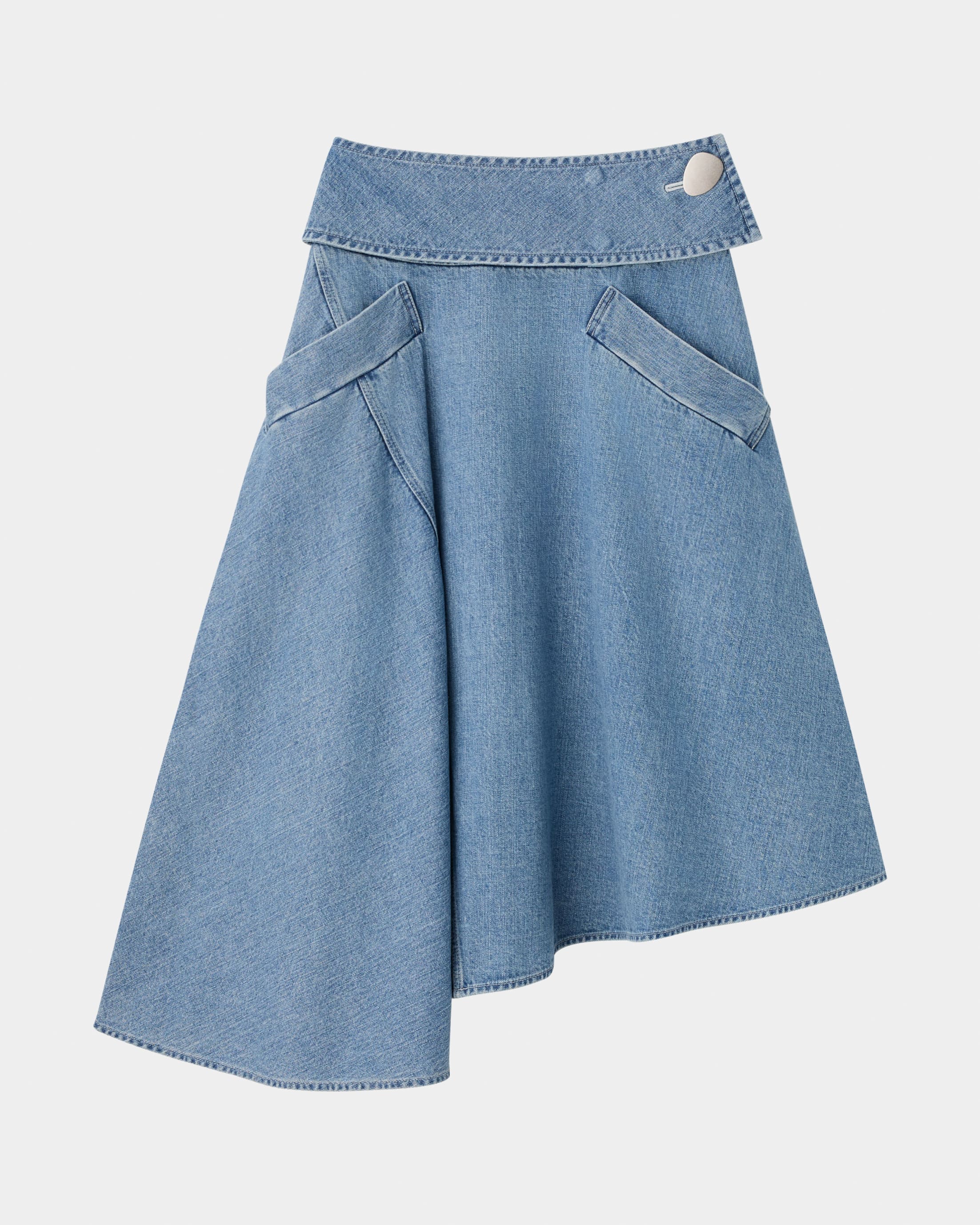 【PRE ORDER】PLUME - ASYMMETRICAL DENIM SKIRT